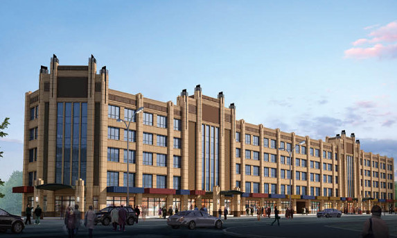 陜煤建設(shè)天工公司雅荷中央廣場(chǎng)1#、2#樓封頂